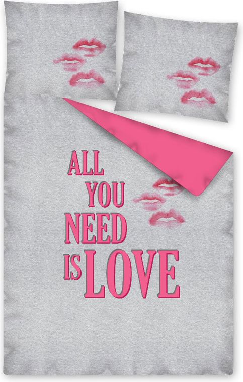 POVLEČENÍ 140x200 ALL YOU NEED IS LOVE - obrázek 1