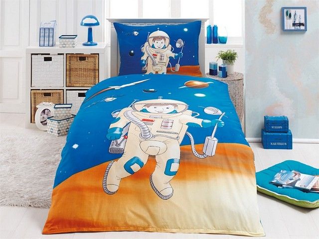 DĚTSKÉ POVLEČENÍ DO VELKÉ POSTELE KOSMONAUT - obrázek 1