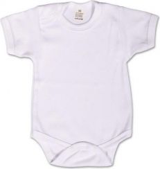 Body kojenecké krátký rukáv - CLASSIC bílé - vel.86 - obrázek 1
