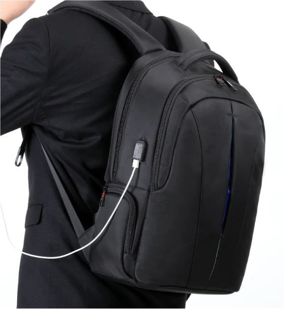 Batoh unisex Tigernu Varianta: Černá-modrá - obrázek 5