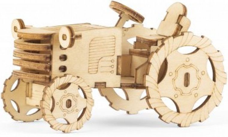 Dřevěné 3D puzzle traktor - obrázek 1