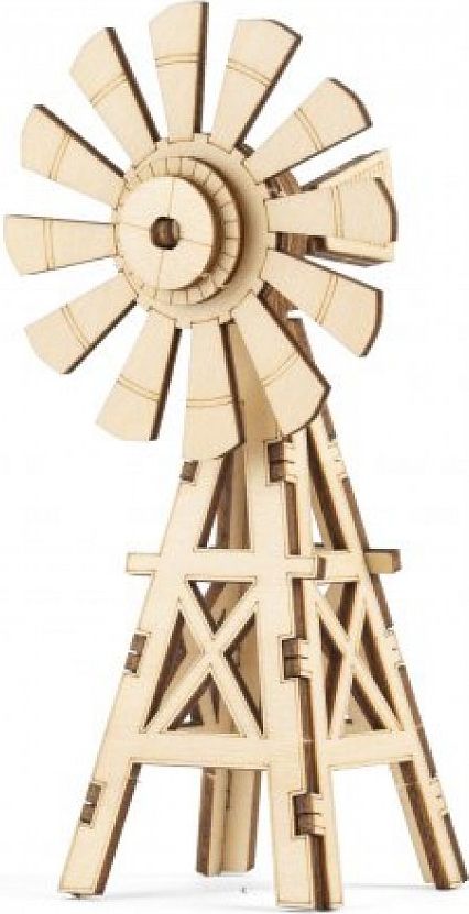 Dřevěné 3D puzzle větrný mlýn - obrázek 1