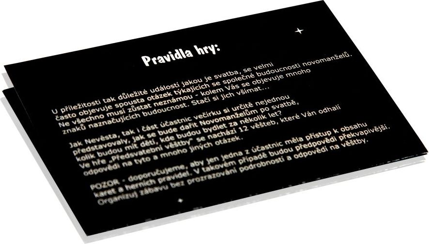 Předsvatební věštby stolní společenská hra - obrázek 4