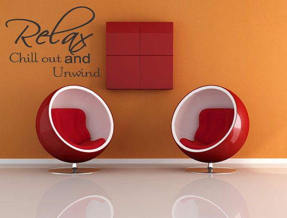 Dekorativní nálepka na zeď - RELAX AND CHILL OUT - obrázek 1