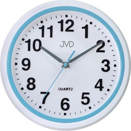 NÁSTĚNNÉ HODINY JVD QUARTZ MODRÉ - obrázek 1