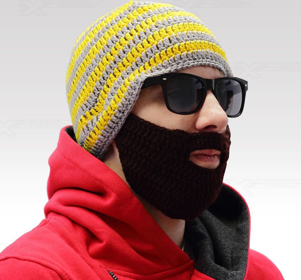 Beardo čepice s vousy Varianta: Šedo-černá - obrázek 2