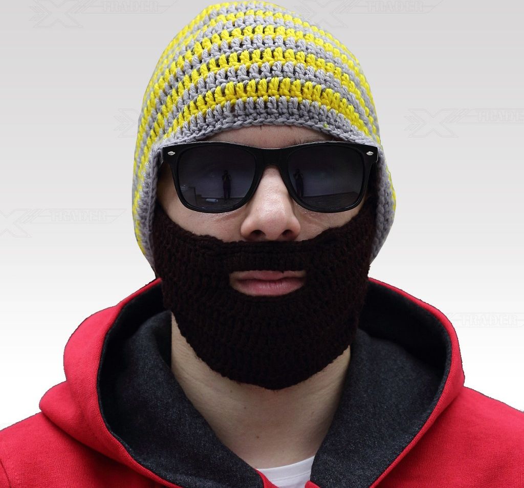 Beardo čepice s vousy Varianta: Šedo-černá - obrázek 4