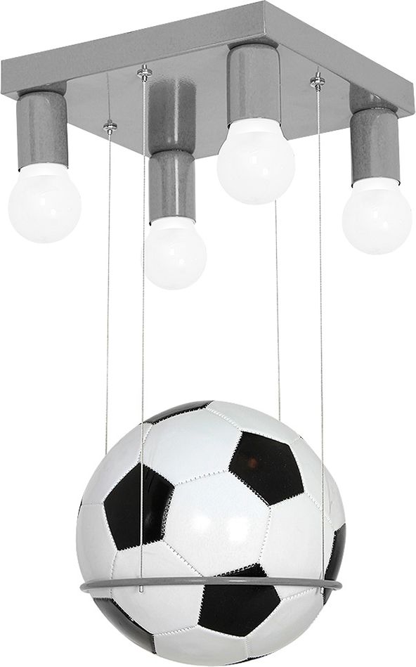 DĚTSKÉ STROPNÍ SVÍTIDLO FOTBAL ŠEDÉ - obrázek 1