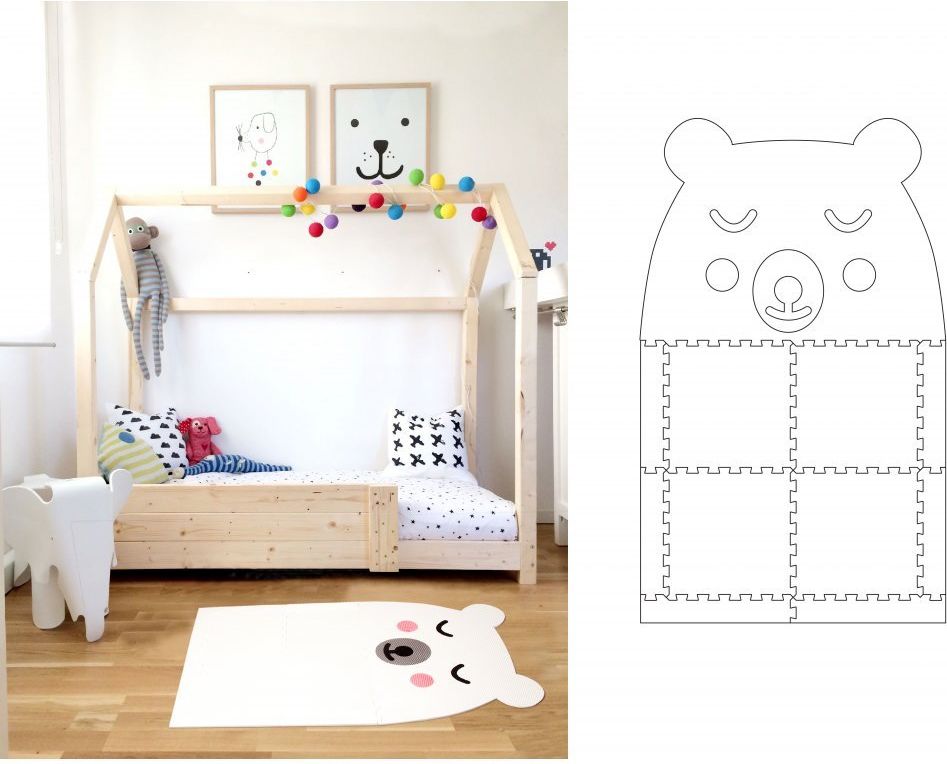 DESIGNOVÝ PUZZLE KOBEREC MÉĎA TMAVĚ HNĚDÝ - obrázek 4