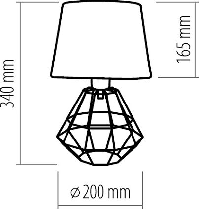 STOLNÍ LAMPA DIAMOND GREY - obrázek 2