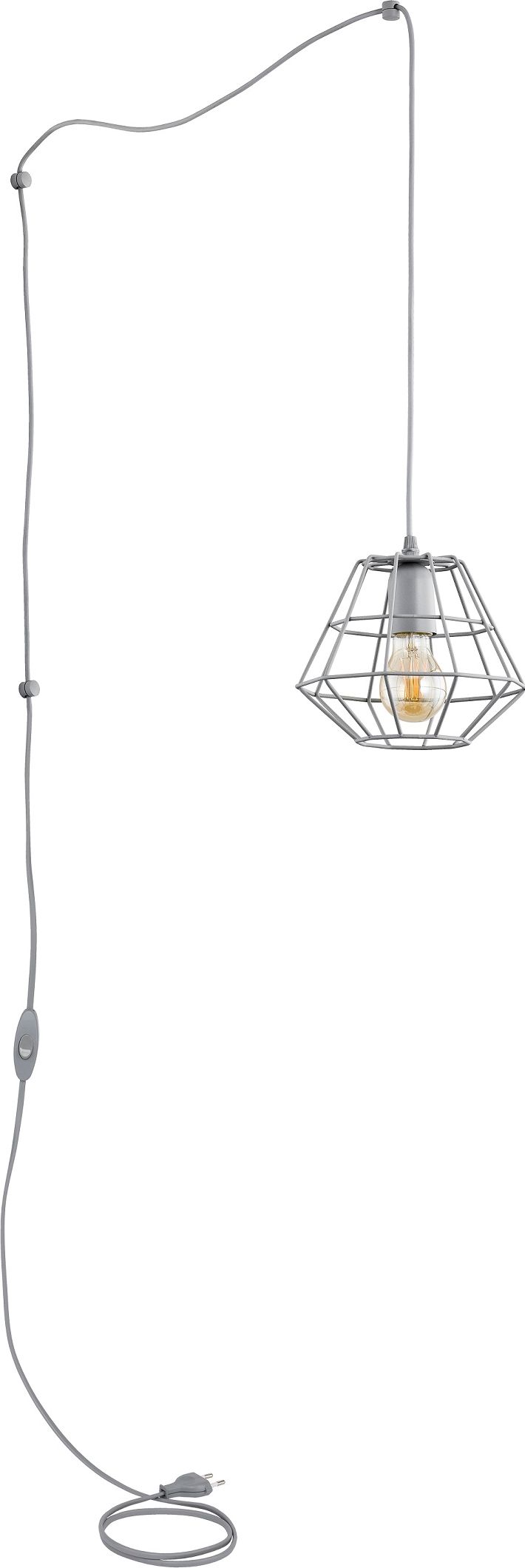 ZÁVĚSNÉ SVÍTIDLO DIAMOND GREY - obrázek 1