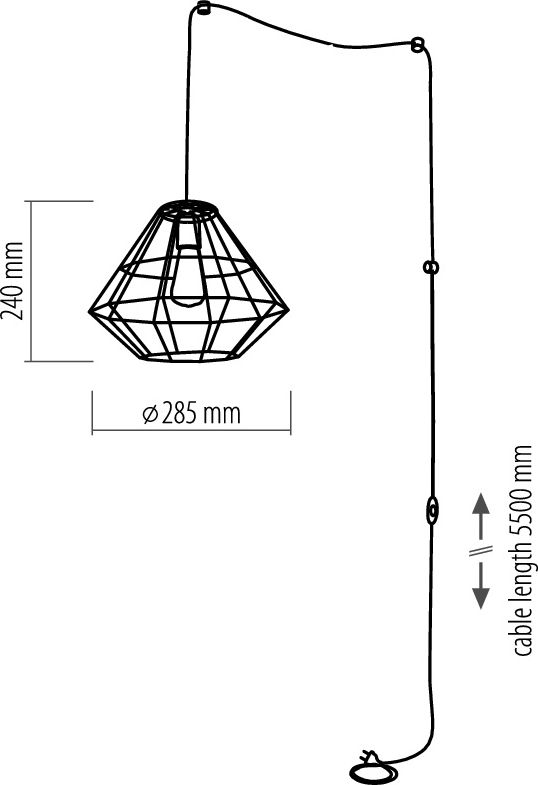 ZÁVĚSNÉ SVÍTIDLO DIAMOND GREY - obrázek 2