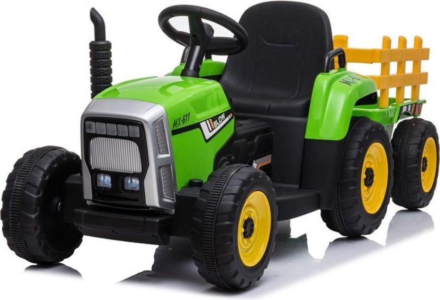 Elektrický traktor s přívěsem, 2.4GHz - modrý - obrázek 3