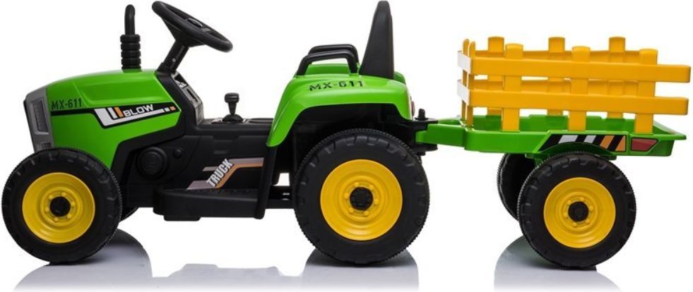 Elektrický traktor s přívěsem, 2.4GHz - modrý - obrázek 5