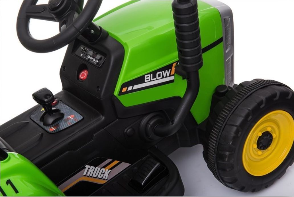 Elektrický traktor s přívěsem, 2.4GHz - modrý - obrázek 8