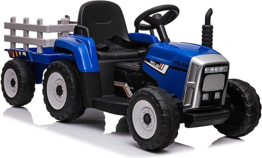 Elektrický traktor s přívěsem, 2.4GHz - modrý - obrázek 10