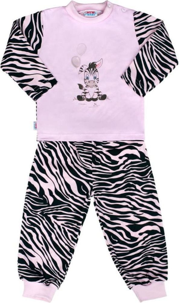 NEW BABY Dětské bavlněné pyžamo New Baby Zebra s balónkem růžové - Dětské bavlněné pyžamo New Baby Zebra s balónkem růžové - obrázek 1
