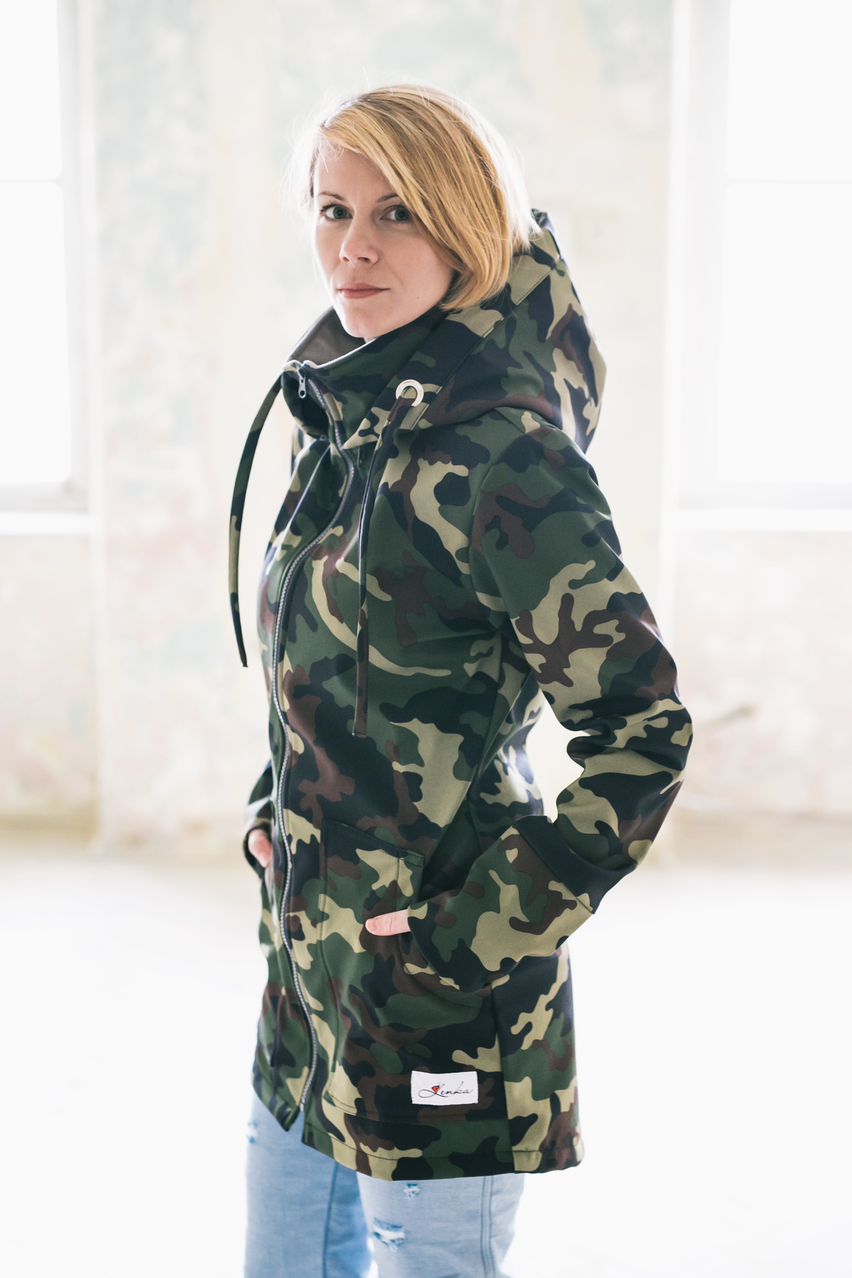 Be Lenka Army Forest softshellová bunda Provedení: Nosící bunda se softshellovou vsádkou 2 v 1, Velikost: XL - obrázek 6