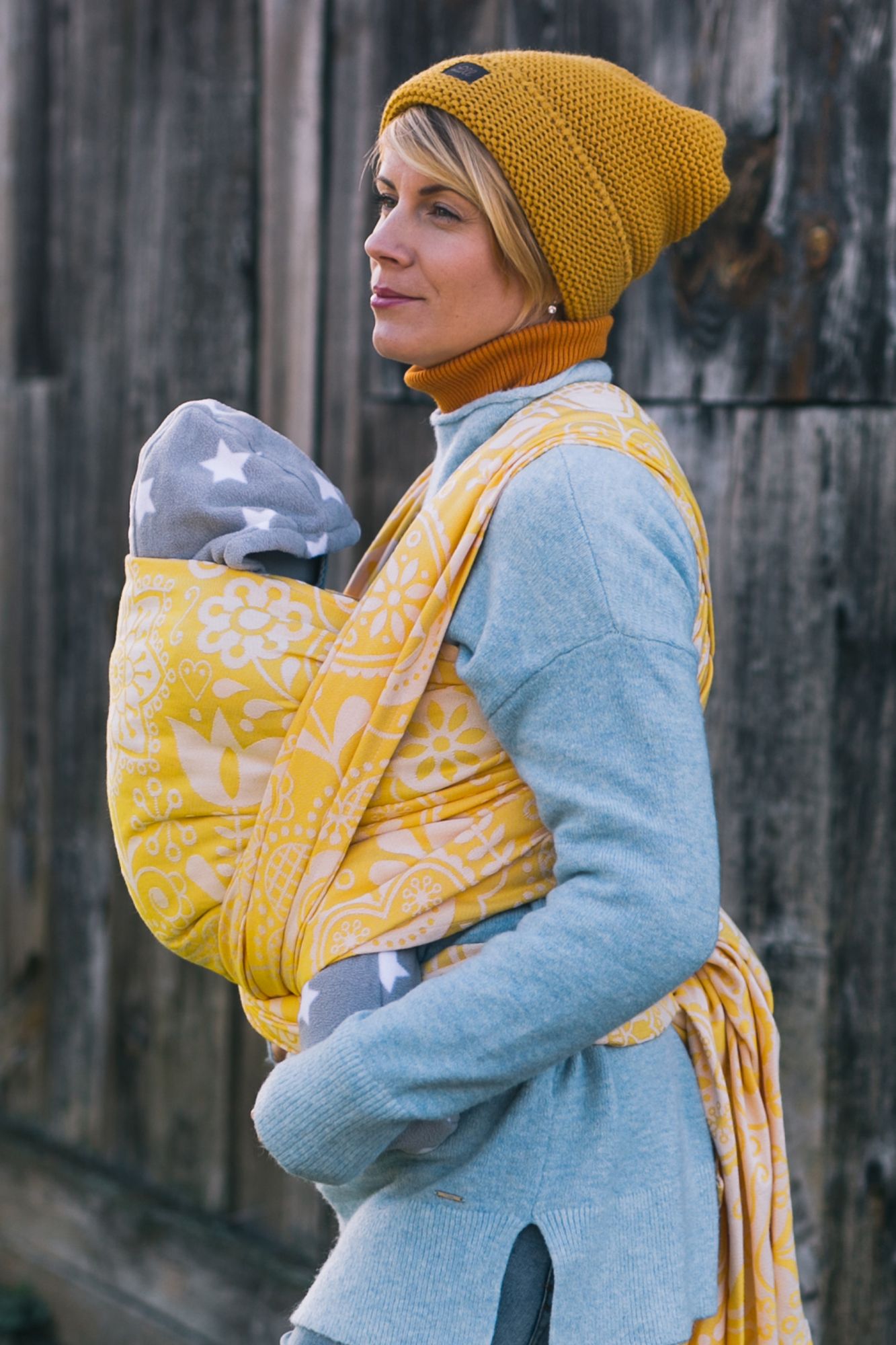 Be Lenka Šátek Lenka Folk - žlutý Velikost: 4,2 m - obrázek 4