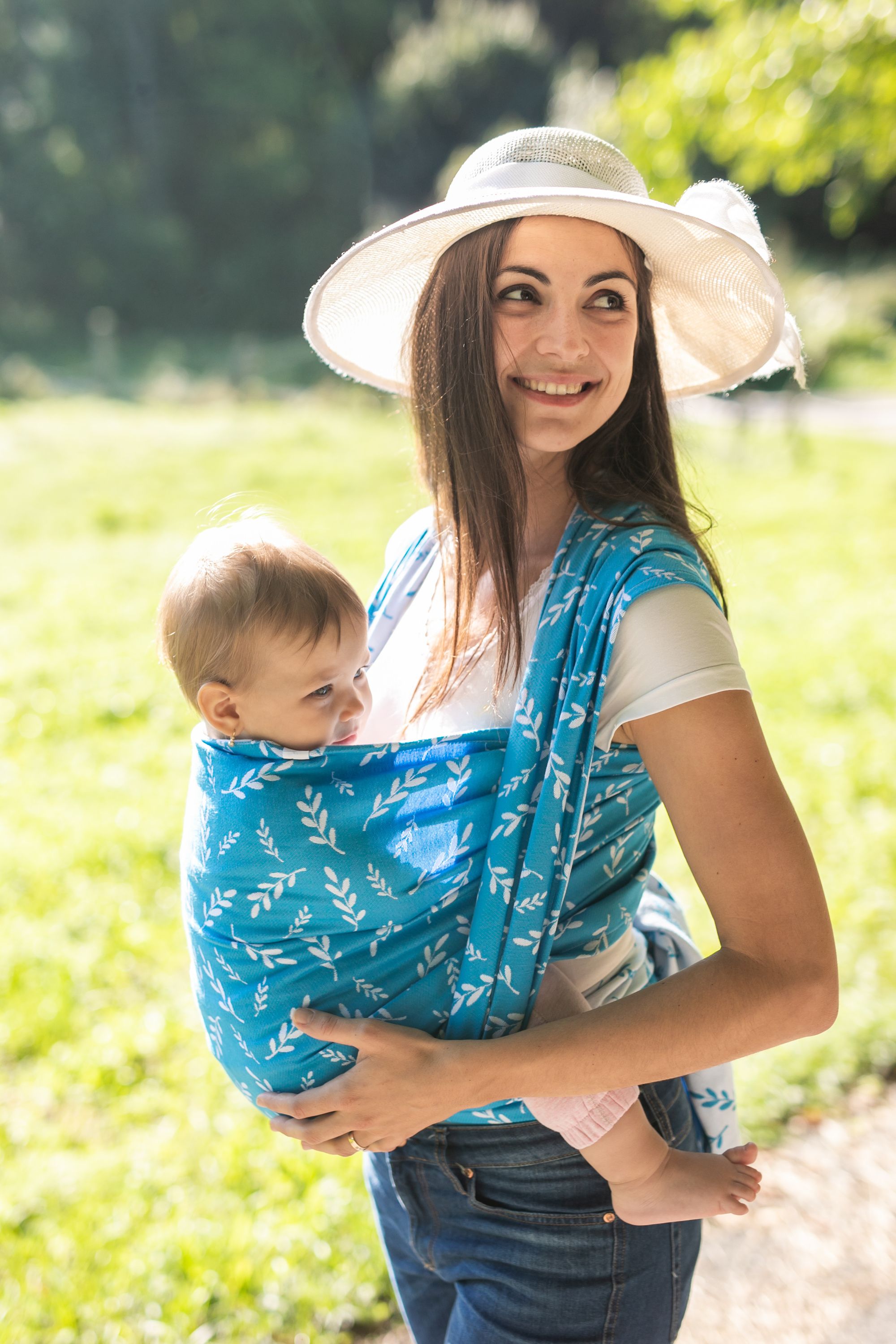 Be Lenka Šátek Lenka Lístky - Azurové Velikost: 4,2 m - obrázek 1