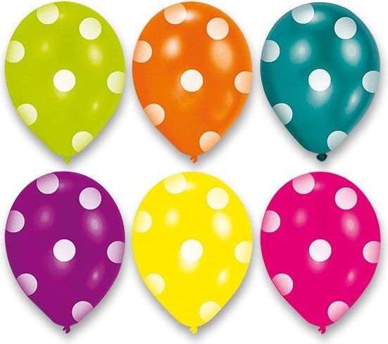 Amscan Nafukovací balónky Dots 6 ks - obrázek 1