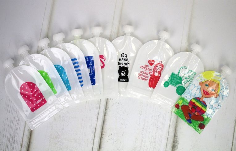 Domky Klasická plnitelná kapsička, 140 ml - Žirafa - obrázek 4