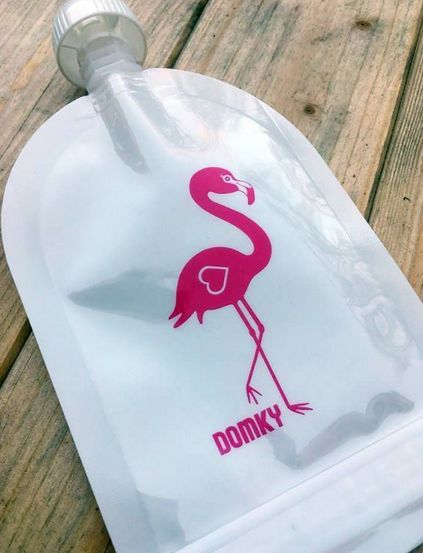 Domky Klasická plnitelná kapsička, 140 ml - Plameňák - obrázek 1