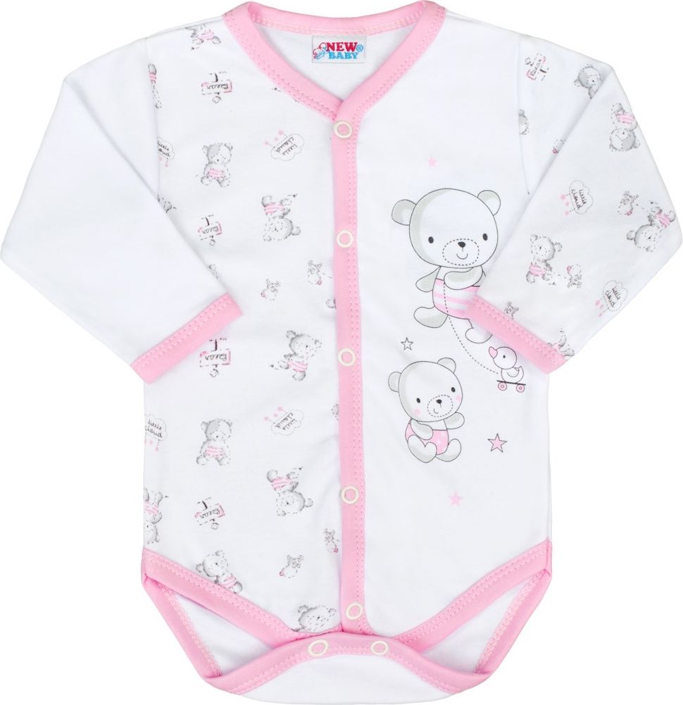 Kojenecké celopropínací body New Baby růžové Bears velikost 68 - obrázek 1