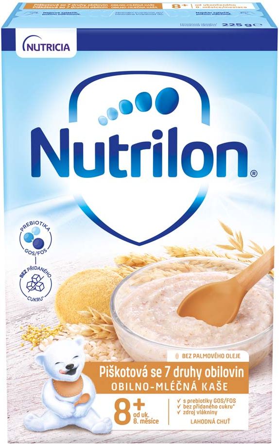 7x NUTRILON Pronutra® Piškotová kaše se 7 druhy obilovin 225 g, 8+ - obrázek 2