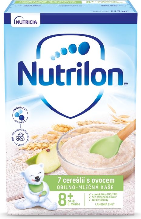 7 x NUTRILON Pronutra® Kaše 7 cereálií s ovocem 225 g, 8+ - obrázek 2