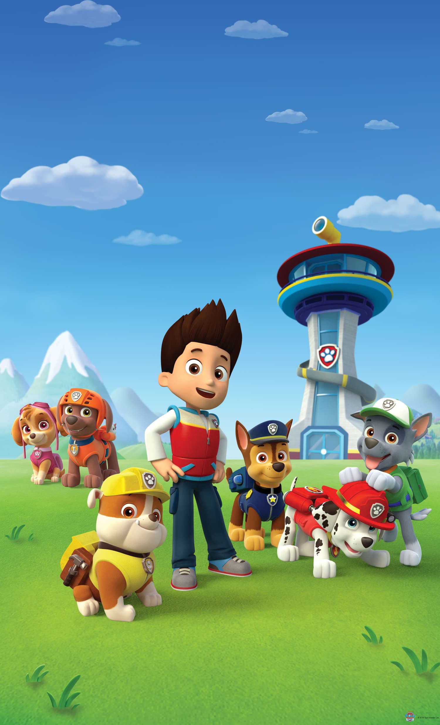 DĚTSKÝ ZÁVĚS PAW PATROL ZÁKLADNA (LIGHT) - obrázek 1