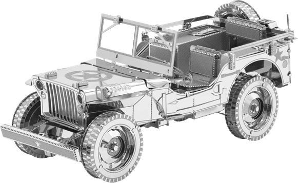 Metal Earth 3D puzzle Jeep Willys MB Overland (ICONX) - obrázek 1