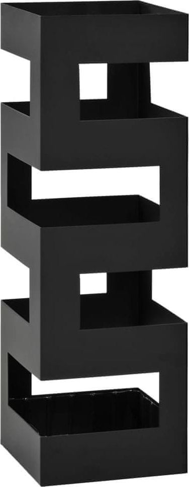 Stojan na deštníky Tetris ocelový černý - obrázek 1