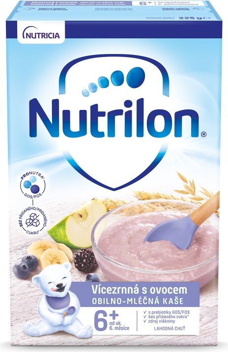 7x NUTRILON Pronutra® Vícezrnná kaše s ovocem 225 g, 6+ - obrázek 2