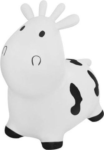 iMex Toys Skákací kravička s pumpou bílá - obrázek 1