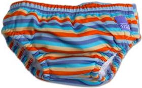 Kalhotky koupací Bambino Mio Orange Stripe - obrázek 1