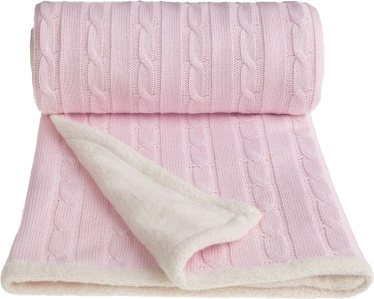 T-TOMI Pletená deka WINTER, růžová - obrázek 1