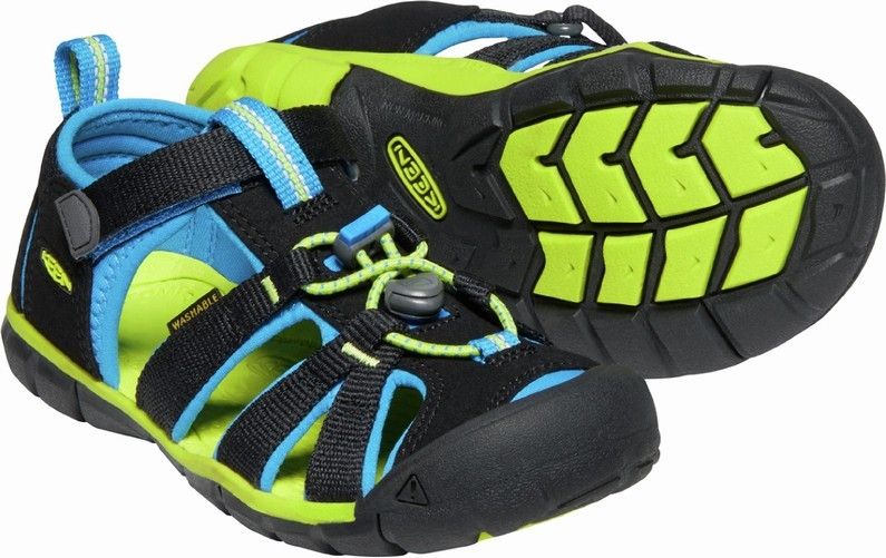 KEEN SEACAMP II CNX children K black/briliant blue velikost: US11 - 29 EU - obrázek 1