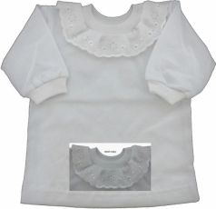 Košilka kojenecká bavlna - KRAJKA bílá - vel.62 - obrázek 1