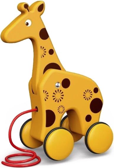 ET BAM BAM Baby žirafa tahací zvířátko na kolečkách - obrázek 1