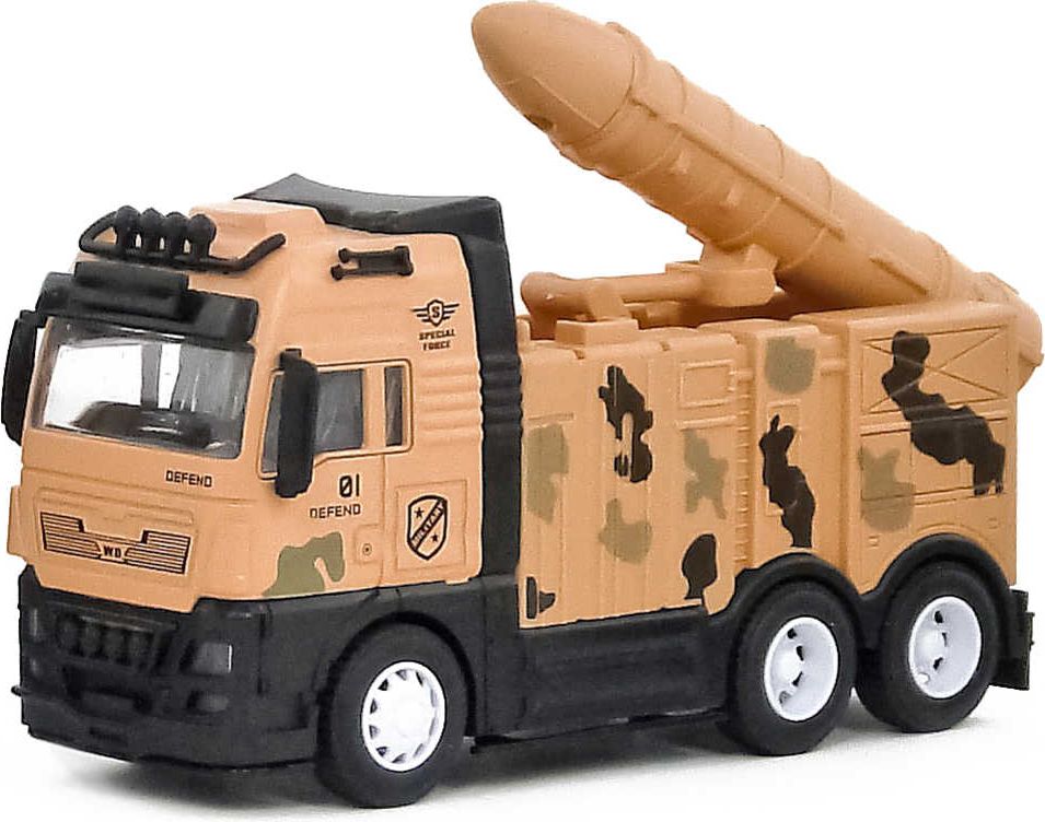 PL Army auto nákladní vojenské s raketometem na zpětné natažení 3 barvy kov - obrázek 2