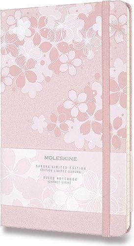 Moleskine Zápisník Sakura - tvrdé desky L, linkovaný, růžový - obrázek 1