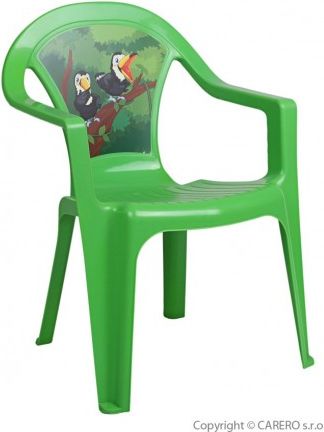 Dětský zahradní nábytek - Plastová židle zelená, Zelená - obrázek 1