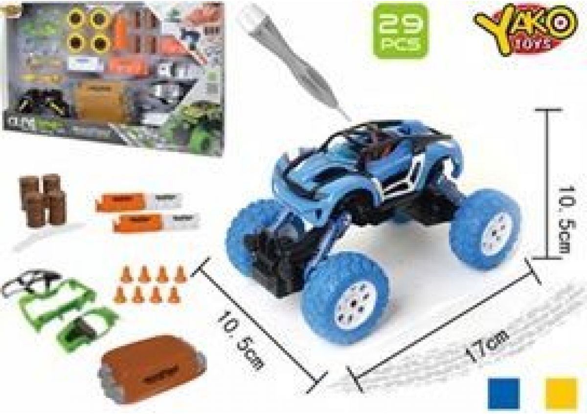 Hm Studio Stavebnice Auto 4WD 29 dílků 1:32 - žluté