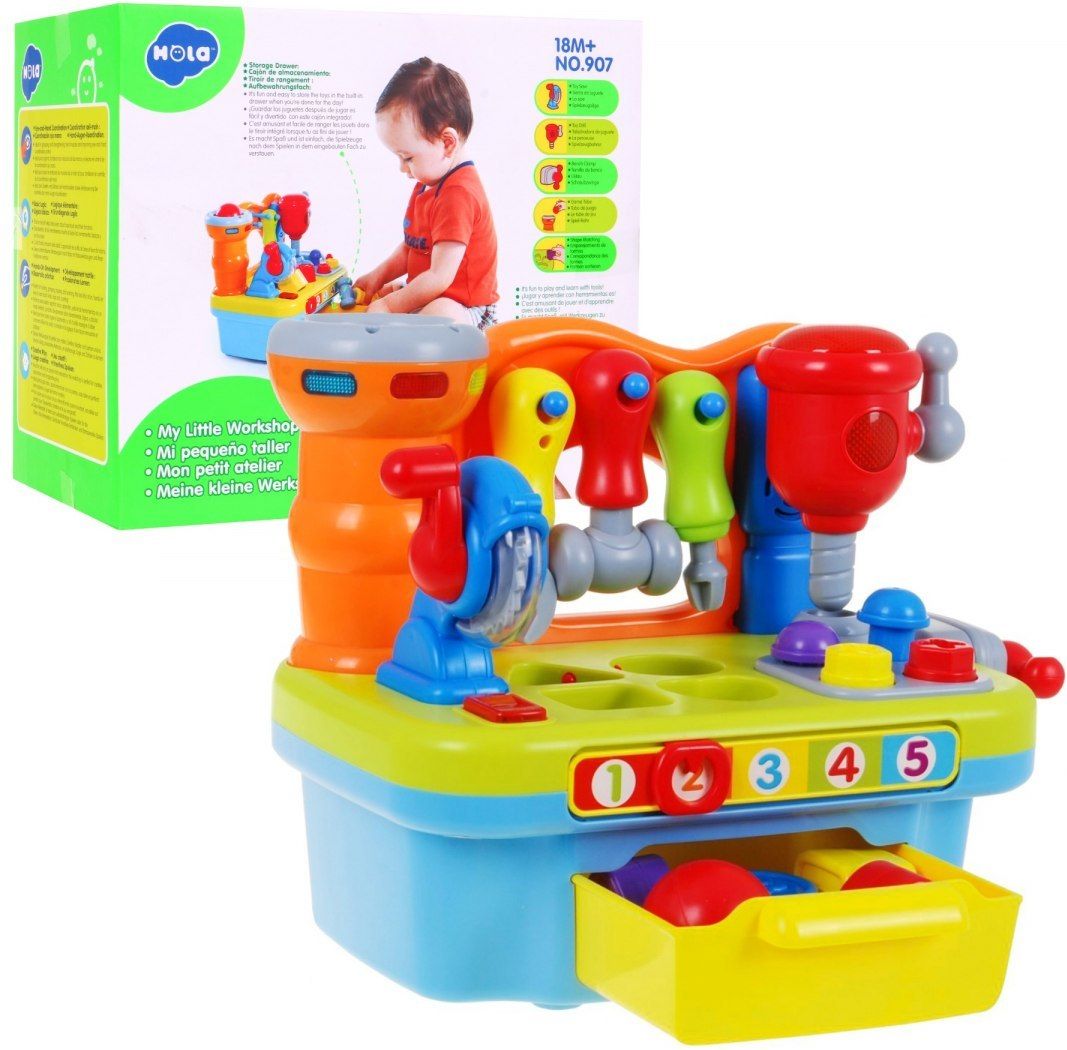 Mamido Multifunkční kufřík s nářadím pro nejmenší Huile Toys - obrázek 1