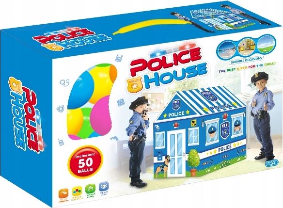 Dětský stan Policie s podlahou - obrázek 4