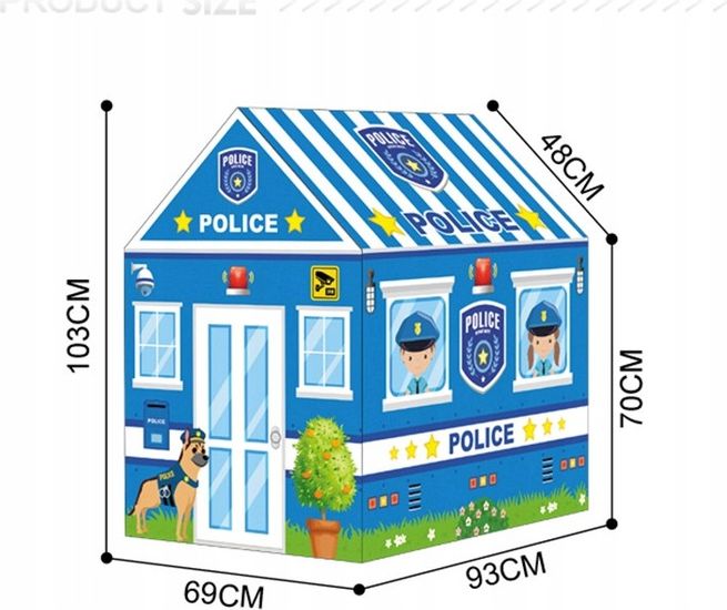 Dětský stan Policie s podlahou - obrázek 6