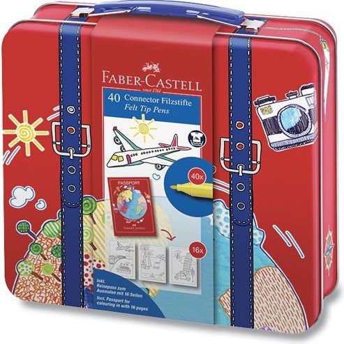 Faber-Castell Dětské fixy Connector kufřík, 40 ks 155535 - obrázek 1