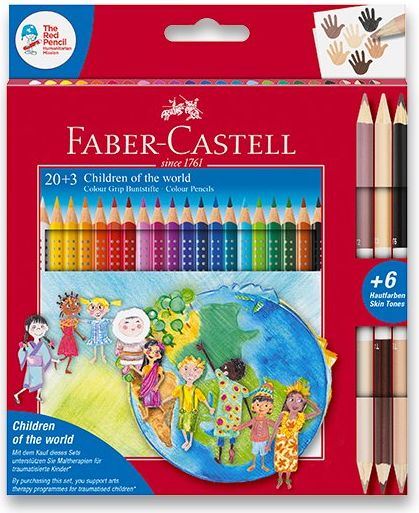 Faber-Castell Pastelky Colour Grip Children of the world 20 ks + 6 ks 0174 - obrázek 1
