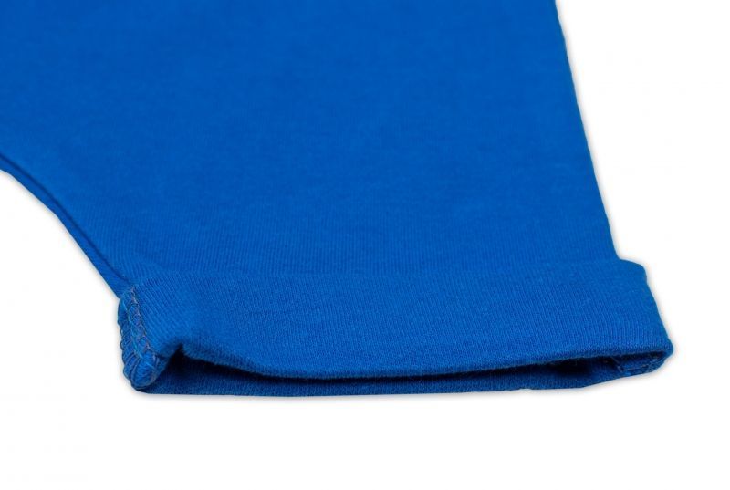 Baby Nellys Bavlněné kraťasy Baggy s klokaní kapsou - modré, vel. 74 - 74 (6-9m) - obrázek 3